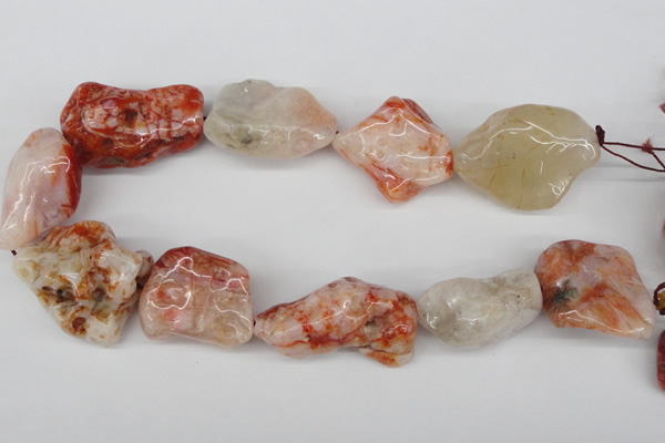 CNG51 15.5 inches 25*35mm nuggets agate gemstone beads