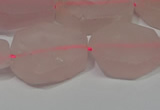 CNG5114 15.5 inches 14*20mm - 18*25mm freeform matte rose quartz beads