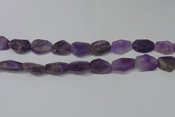 CNG5118 15.5 inches 14*20mm - 18*25mm freeform matte amethyst beads