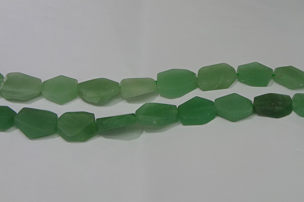 CNG5124 14*20mm - 18*25mm freeform matte green aventurine beads