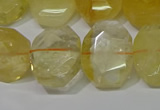 CNG5129 15.5 inches 15*18mm - 15*20mm faceted freeform citrine beads