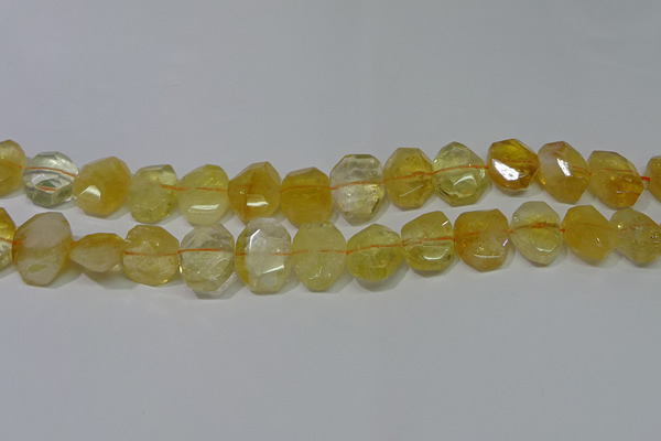 CNG5129 15.5 inches 15*18mm - 15*20mm faceted freeform citrine beads