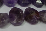 CNG5132 15.5 inches 15*18mm - 15*20mm faceted freeform amethyst beads