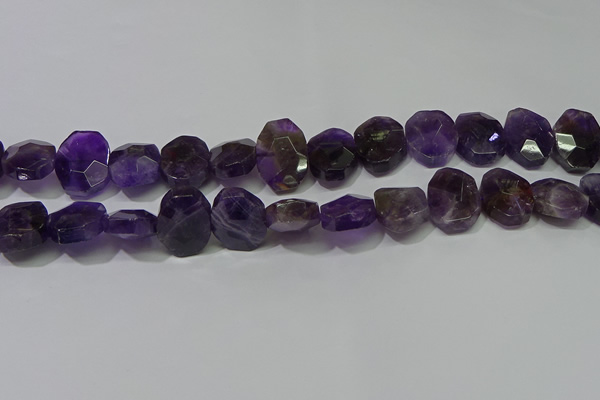 CNG5132 15.5 inches 15*18mm - 15*20mm faceted freeform amethyst beads