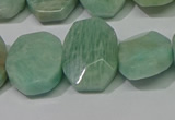 CNG5140 15.5 inches 15*18mm - 15*20mm faceted freeform amazonite beads