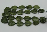 CNG5166 15.5 inches 16*22mm - 30*35mm freeform green lace gemstone beads