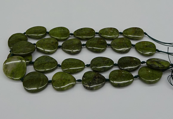 CNG5167 15.5 inches 16*22mm - 30*35mm freeform green gemstone beads