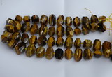 CNG5200 12*16mm - 15*20mm faceted nuggets yellow tiger eye beads