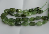 CNG5203 13*18mm - 15*25mm faceted nuggets green rutilated quartz beads