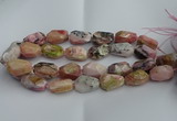 CNG5206 13*18mm - 15*25mm faceted nuggets pink opal gemstone beads