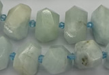 CNG5217 15.5 inches 12*16mm - 15*20mm faceted nuggets aquamarine beads