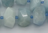 CNG5218 15.5 inches 12*16mm - 15*20mm faceted nuggets aquamarine beads