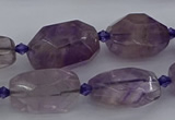 CNG5226 15.5 inches 10*15mm - 15*25mm faceted nuggets amethyst beads