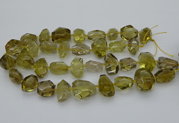 CNG5236 15.5 inches 13*18mm - 18*25mm faceted nuggets lemon quartz beads