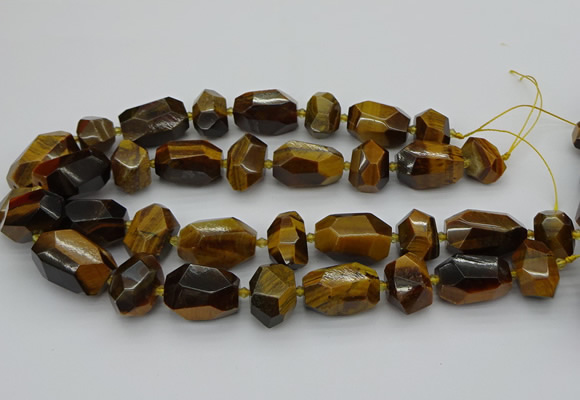 CNG5238 13*18mm - 18*30mm faceted nuggets yellow tiger eye beads