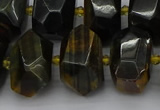 CNG5275 15.5 inches 12*16mm - 15*20mm faceted nuggets blue tiger eye beads