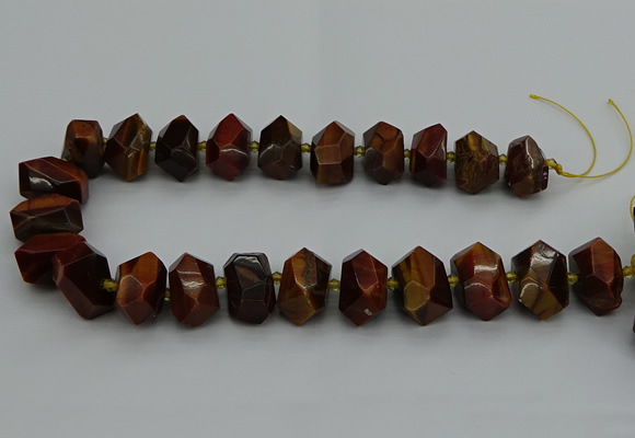 CNG5276 15.5 inches 12*16mm - 15*20mm faceted nuggets red tiger eye beads