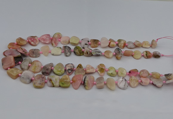 CNG5293 15.5 inches 8*12mm - 15*20mm freeform pink opal gemstone beads