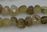 CNG5297 15.5 inches 5*8mm - 12*16mm nuggets golden rutilated quartz beads