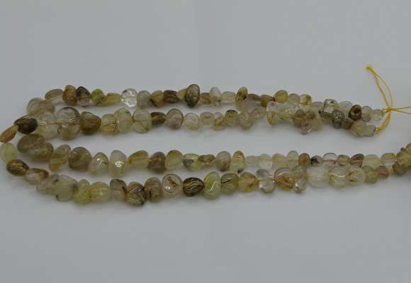 CNG5297 15.5 inches 5*8mm - 12*16mm nuggets golden rutilated quartz beads