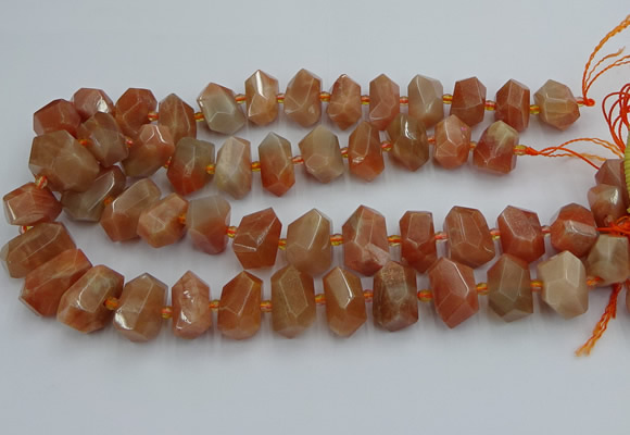 CNG5302 15.5 inches 12*16mm - 15*20mm faceted nuggets moonstone beads