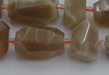 CNG5304 15.5 inches 12*16mm - 18*25mm faceted nuggets moonstone beads