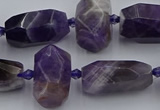 CNG5306 15.5 inches 12*16mm - 15*20mm faceted nuggets amethyst beads