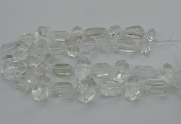 CNG5343 15.5 inches 12*16mm - 15*25mm faceted nuggets white crystal beads