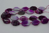 CNG5345 15.5 inches 25*35mm - 30*40mm faceted freeform agate beads