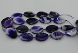 CNG5346 15.5 inches 25*35mm - 30*40mm faceted freeform agate beads