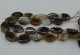 CNG5349 15.5 inches 25*35mm - 30*40mm faceted freeform agate beads