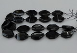 CNG5350 15.5 inches 25*35mm - 30*40mm faceted freeform agate beads