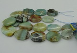 CNG5352 15.5 inches 20*30mm - 35*45mm faceted freeform amazonite beads