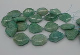 CNG5353 15.5 inches 20*30mm - 35*45mm faceted freeform amazonite beads