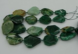 CNG5354 15.5 inches 20*30mm - 35*45mm faceted freeform African jade beads