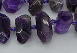 CNG5365 15.5 inches 12*16mm - 15*25mm faceted nuggets amethyst beads