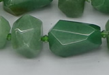 CNG5374 15.5 inches 12*16mm - 18*25mm faceted nuggets green aventurine bead