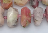 CNG5382 15.5 inches 10*14mm - 15*25mm faceted nuggets pink opal beads