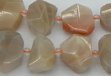 CNG5385 15.5 inches 12*16mm - 18*25mm faceted nuggets moonstone beads