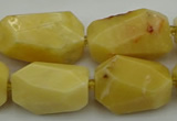 CNG5394 15.5 inches 12*16mm - 15*25mm faceted nuggets yellow jade beads