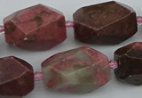 CNG5397 15.5 inches 12*16mm - 15*25mm faceted nuggets rhodochrosite beads