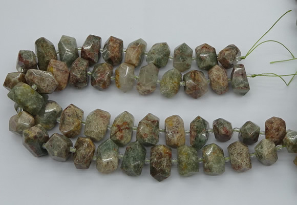 CNG5401 15.5 inches 12*16mm - 15*20mm faceted nuggets ghost gemstone beads