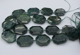 CNG5419 20*30mm - 35*45mm faceted freeform green apatite beads