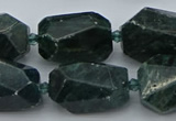 CNG5424 12*16mm - 15*25mm faceted nuggets green apatite beads