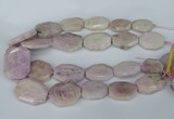 CNG5448 15.5 inches 20*30mm - 35*45mm faceted freeform kunzite beads