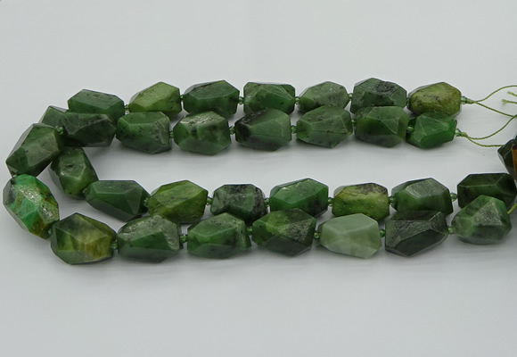 CNG5457 12*16mm - 15*25mm faceted nuggets Canadian jade beads