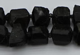 CNG5458 15.5 inches 8*12mm - 12*16mm nuggets black tourmaline beads