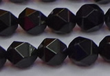 CNG5504 15.5 inches 12mm faceted nuggets black agate beads