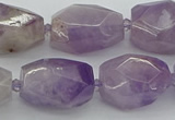 CNG5510 12*16mm - 15*25mm faceted nuggets lavender amethyst beads