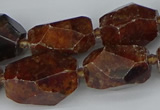 CNG5518 12*16mm - 15*25mm faceted nuggets orange garnet beads